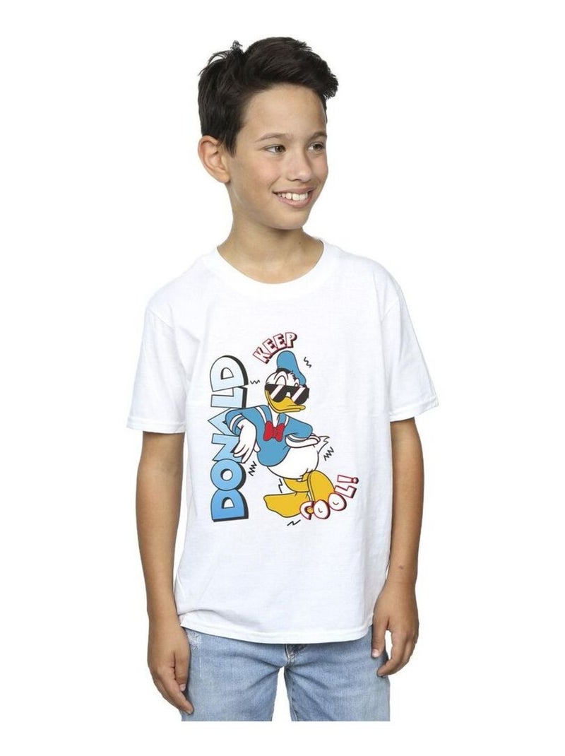 Disney - T-shirt DONALD DUCK COOL Blanc - Kiabi