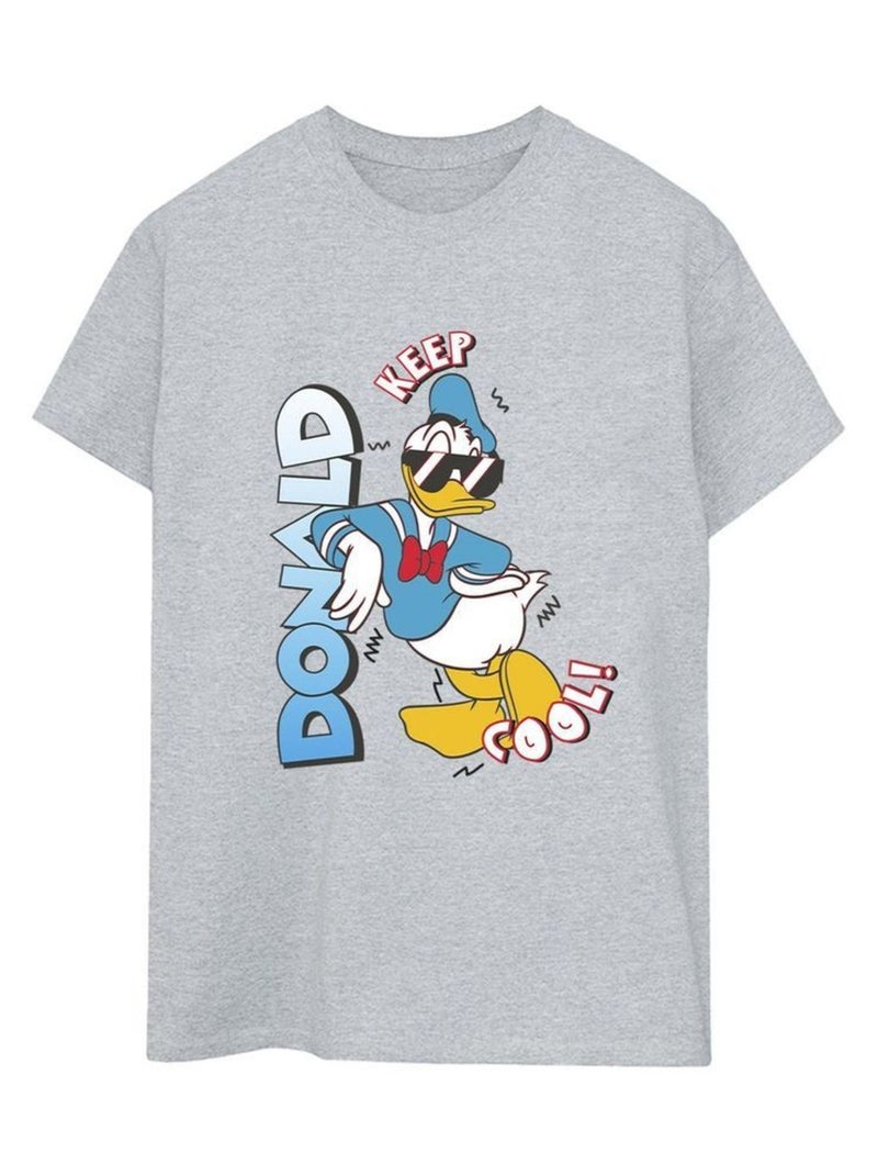 Disney - T-shirt DONALD DUCK COOL Gris chiné - Kiabi