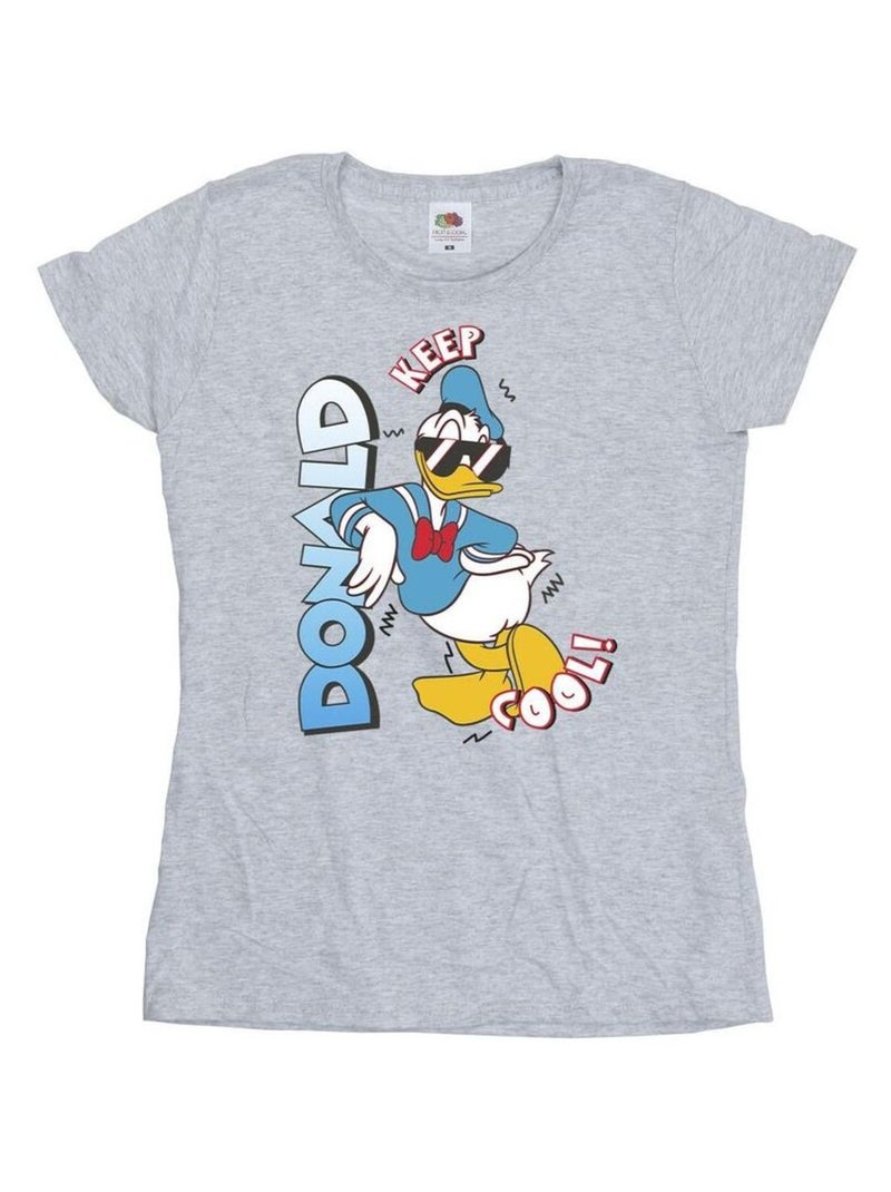 Disney - T-shirt DONALD DUCK COOL Gris chiné - Kiabi