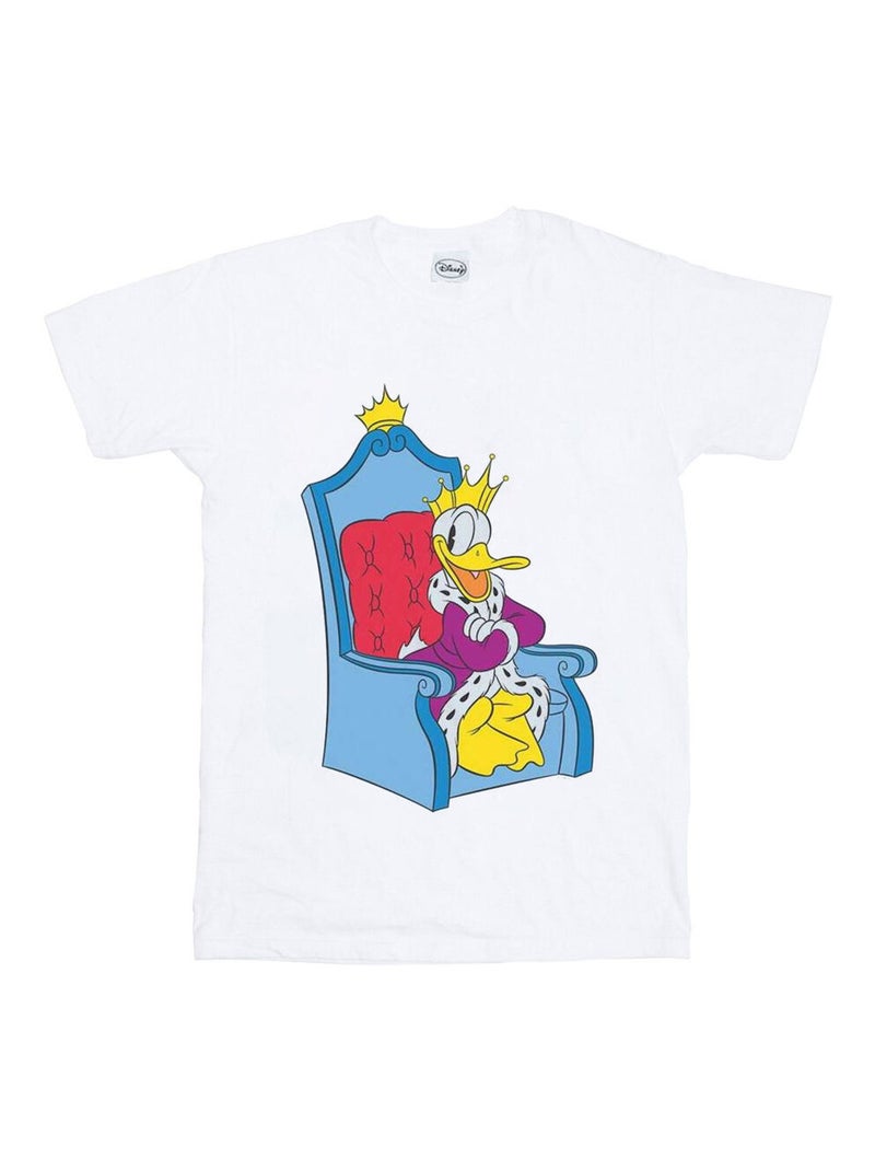 Disney - T-shirt DONALD DUCK KING DONALD Blanc - Kiabi