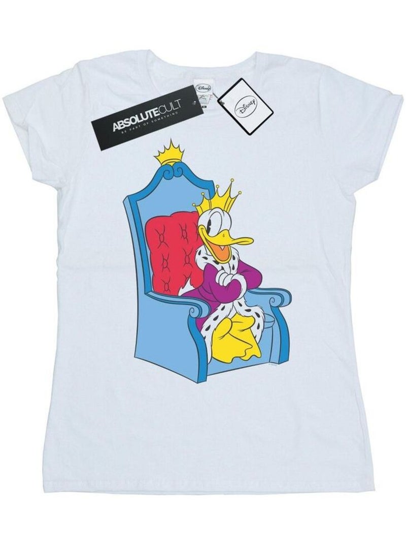 Disney - T-shirt DONALD DUCK KING DONALD Blanc - Kiabi