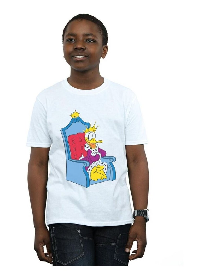 Disney - T-shirt DONALD DUCK KING DONALD Blanc - Kiabi