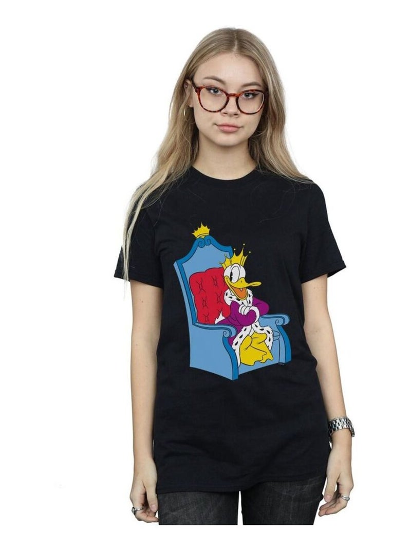 Disney - T-shirt DONALD DUCK KING DONALD Noir - Kiabi