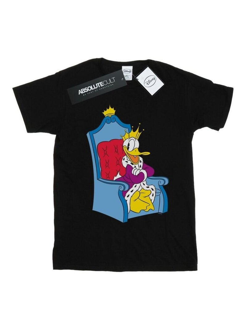 Disney - T-shirt DONALD DUCK KING DONALD Noir - Kiabi