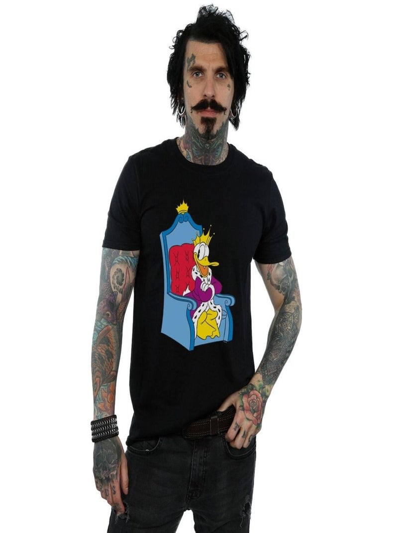 Disney - T-shirt DONALD DUCK KING DONALD Noir - Kiabi