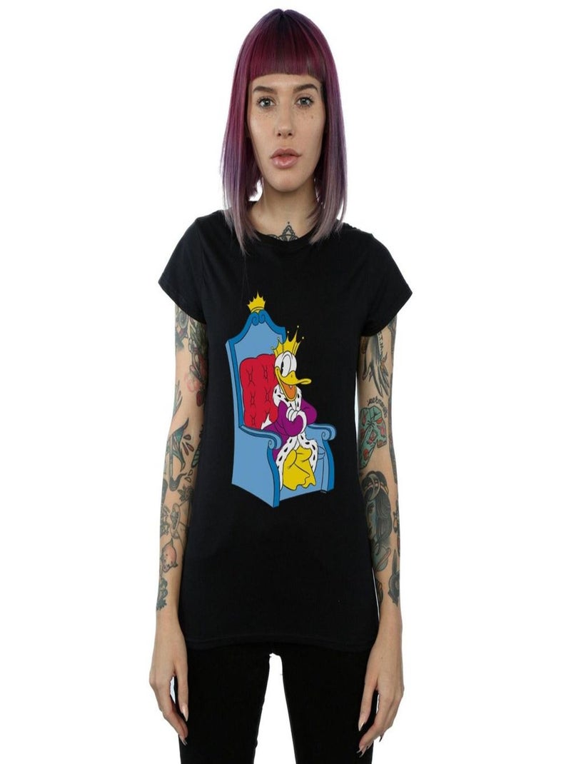 Disney - T-shirt DONALD DUCK KING DONALD Noir - Kiabi