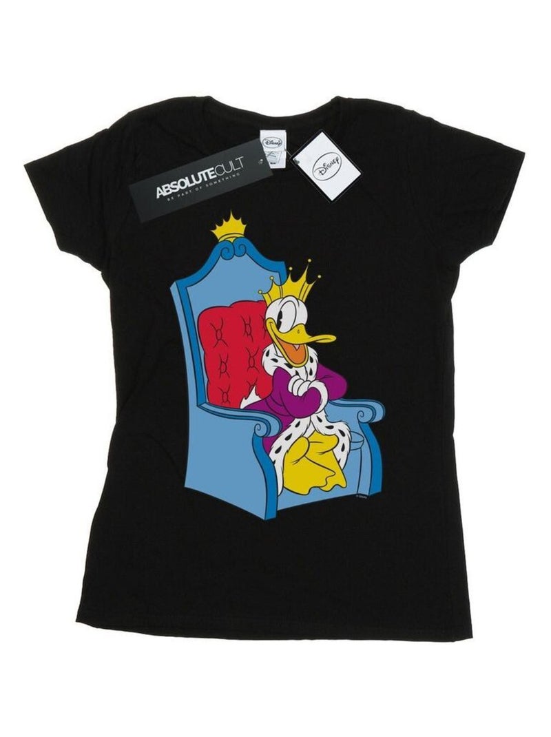 Disney - T-shirt DONALD DUCK KING DONALD Noir - Kiabi