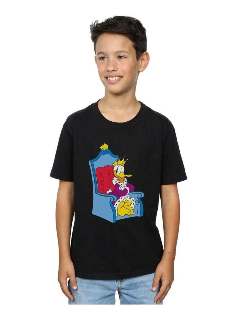 Disney - T-shirt DONALD DUCK KING DONALD Noir - Kiabi