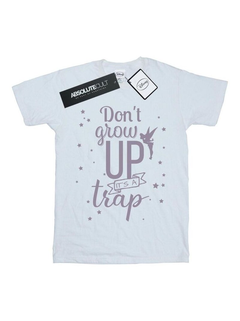 Disney - T-shirt DON'T GROW UP Blanc - Kiabi