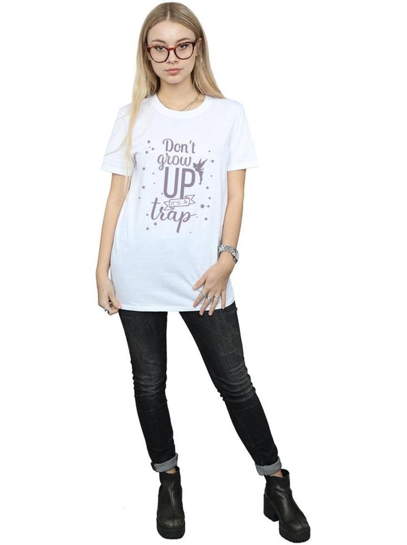 Disney - T-shirt DON'T GROW UP Blanc - Kiabi