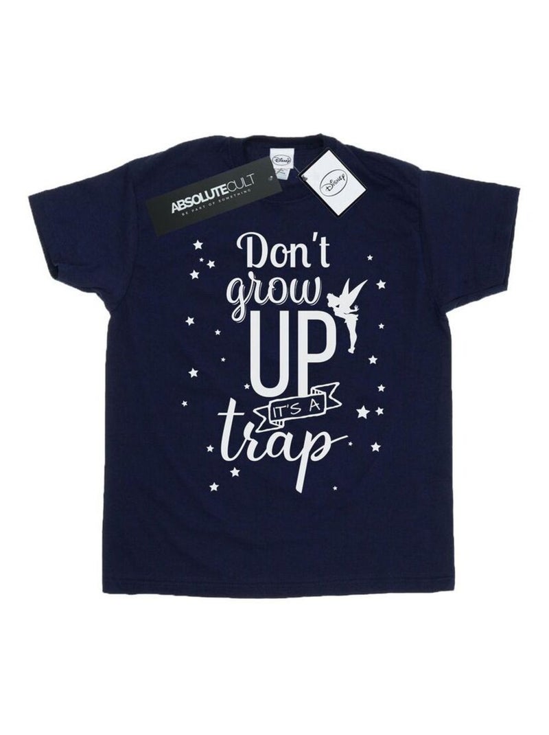 Disney - T-shirt DON'T GROW UP Bleu marine - Kiabi