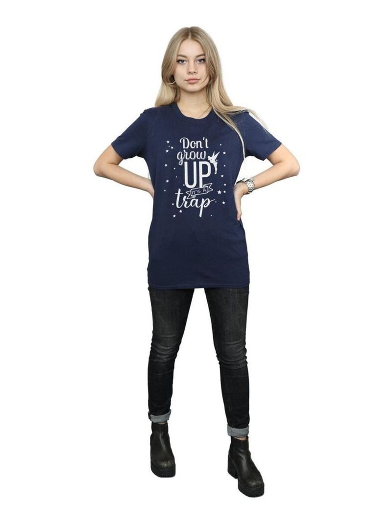 Disney - T-shirt DON'T GROW UP Bleu marine - Kiabi