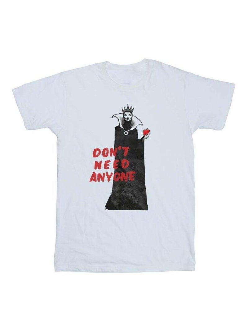 Disney - T-shirt DON'T NEED ANYONE Blanc - Kiabi