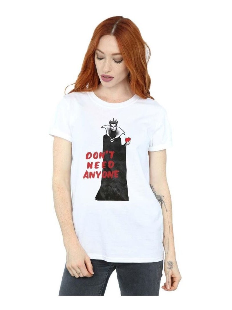 Disney - T-shirt DON'T NEED ANYONE Blanc - Kiabi