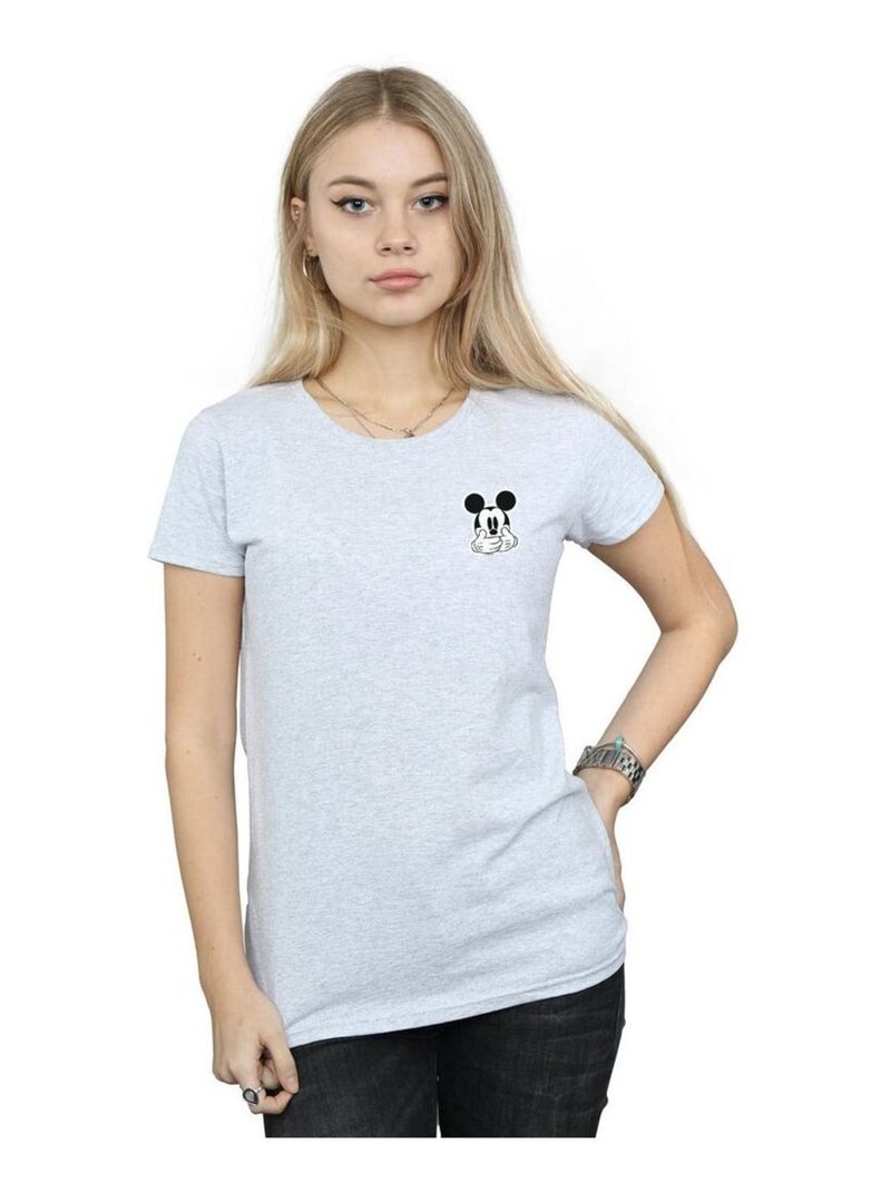 Disney - T-shirt DONT SPEAK Gris chiné - Kiabi