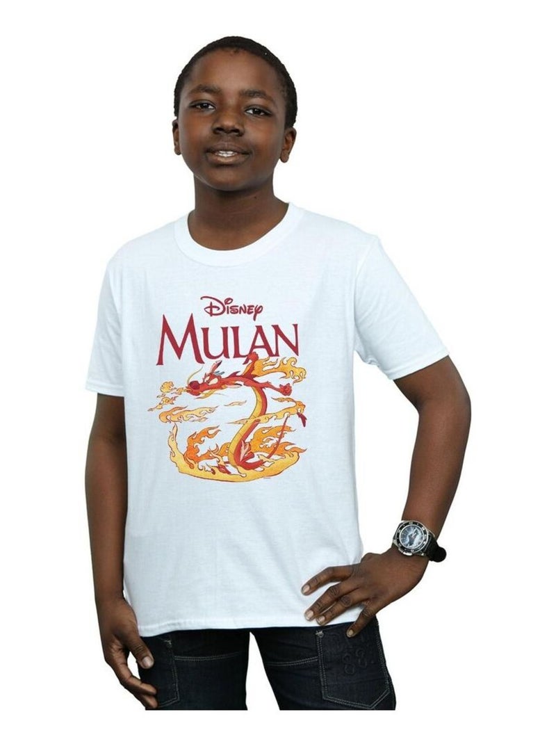 Disney - T-shirt DRAGON FIRE Blanc - Kiabi