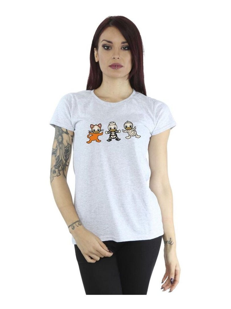 Disney - T-shirt DUCK TALES HALLOWEEN Gris chiné - Kiabi