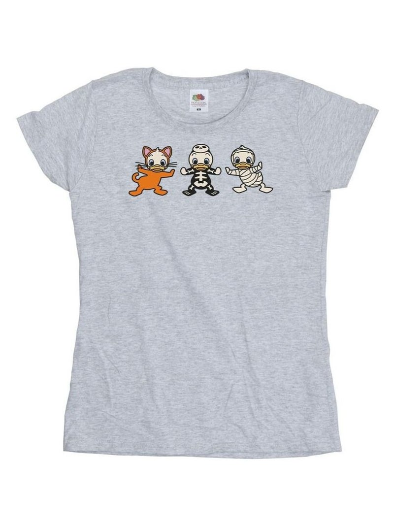 Disney - T-shirt DUCK TALES HALLOWEEN Gris chiné - Kiabi