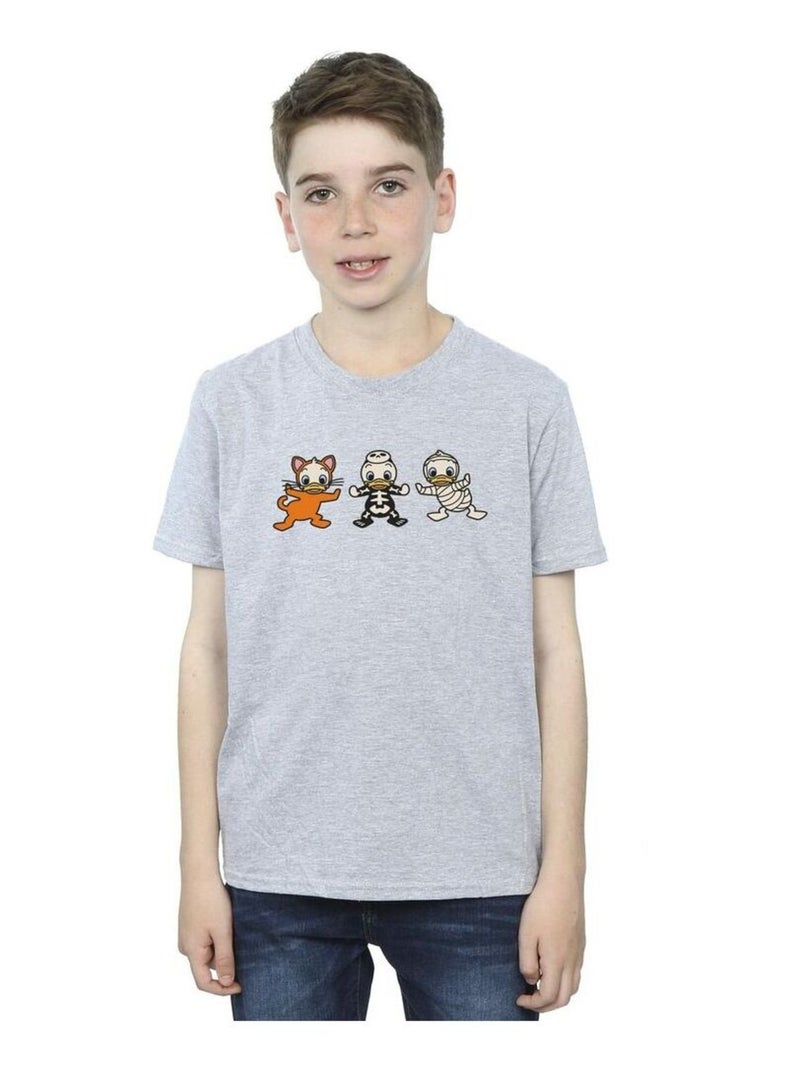 Disney - T-shirt DUCK TALES HALLOWEEN Gris chiné - Kiabi