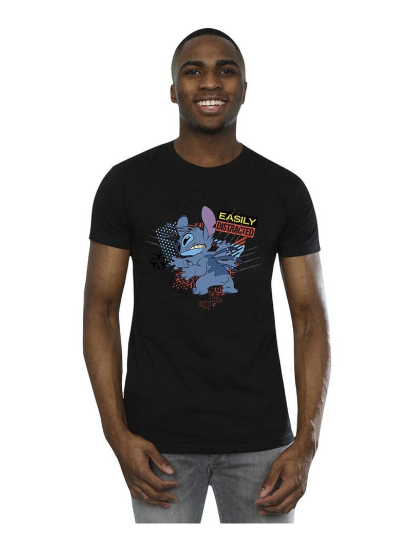 Disney - T-shirt EASILY DISTRACTED Noir - Kiabi
