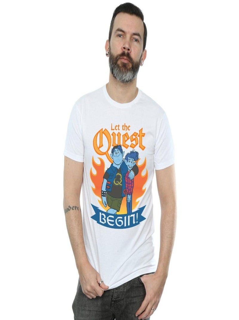 Disney - T-shirt En avant LET THE QUEST BEGIN Blanc - Kiabi