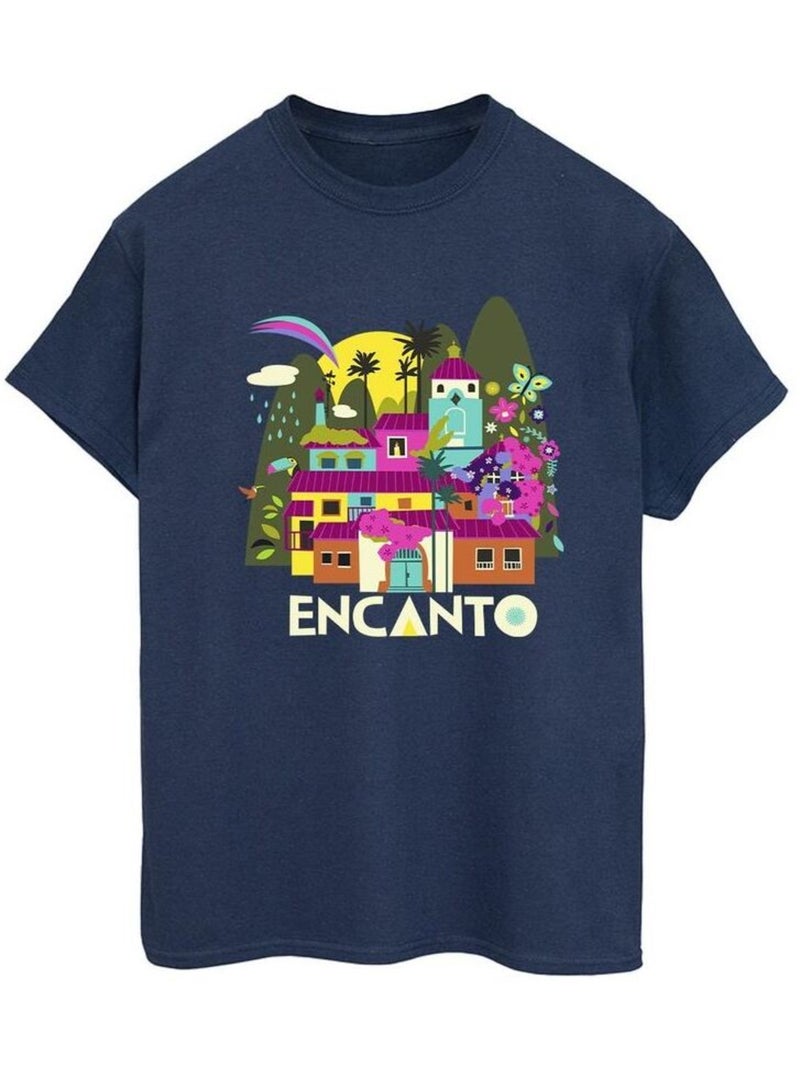 Disney - T-shirt ENCANTO MANY HOUSES Bleu marine - Kiabi