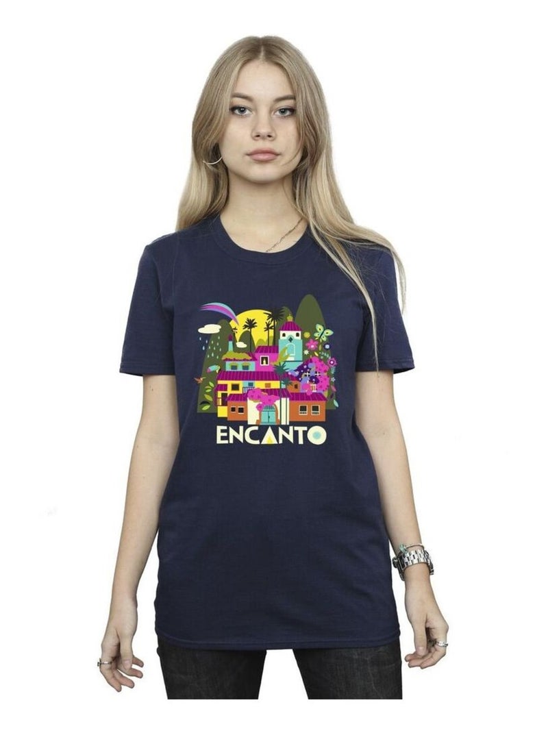 Disney - T-shirt ENCANTO MANY HOUSES Bleu marine - Kiabi