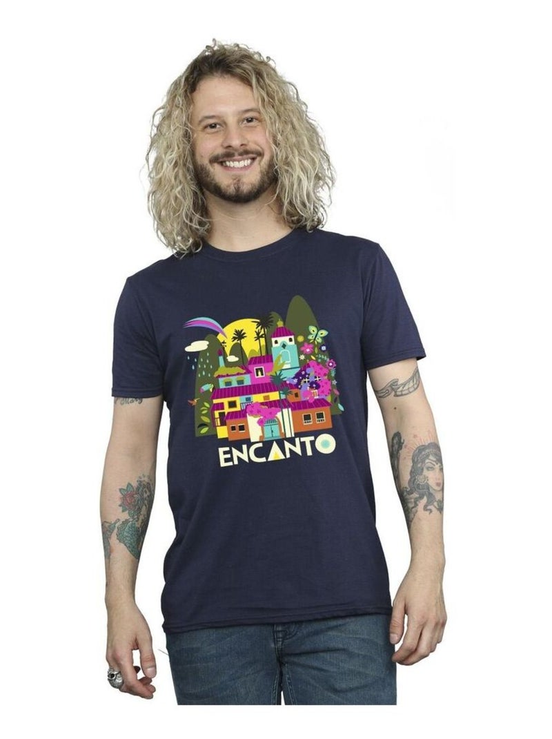 Disney - T-shirt ENCANTO MANY HOUSES Bleu marine - Kiabi