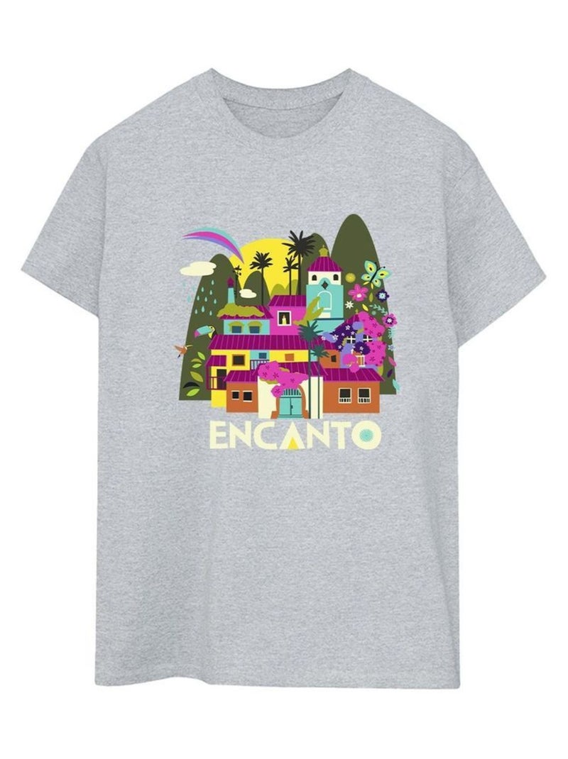 Disney - T-shirt ENCANTO MANY HOUSES Gris chiné - Kiabi