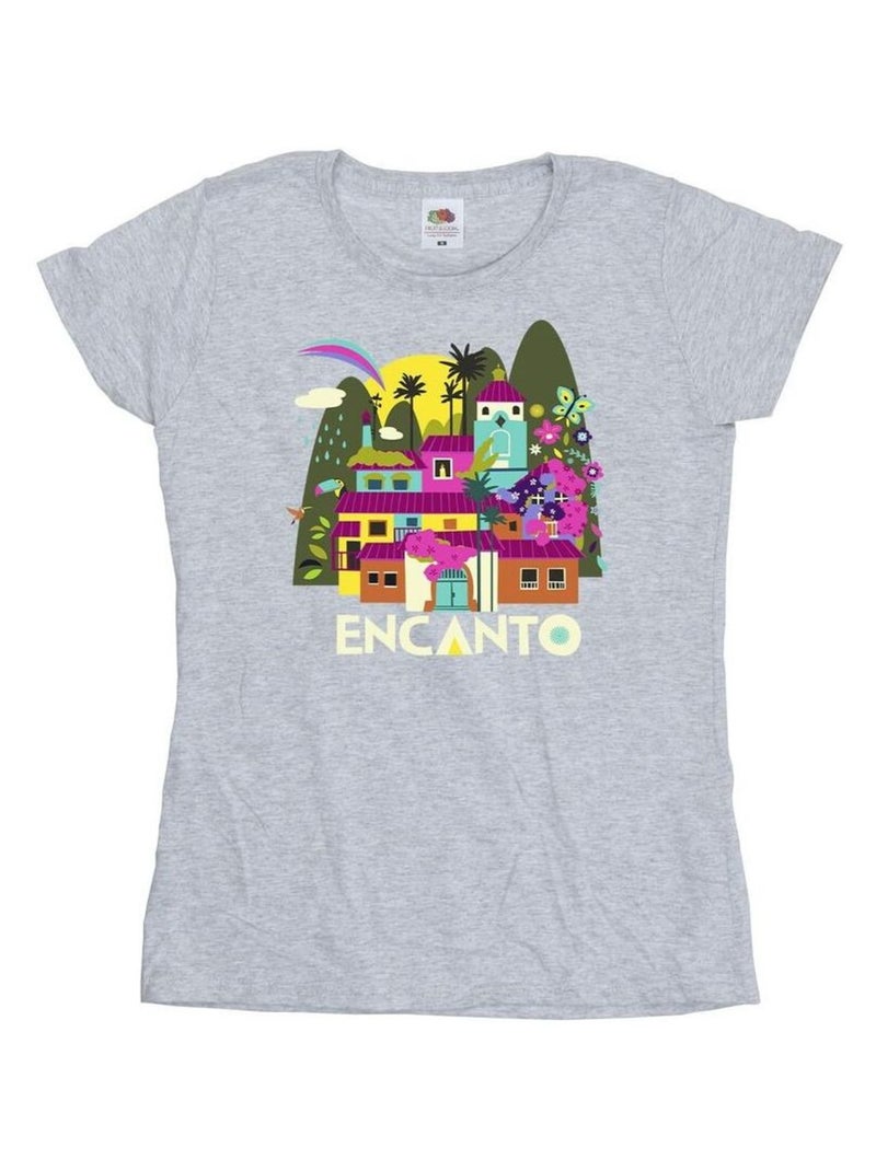 Disney - T-shirt ENCANTO MANY HOUSES Gris chiné - Kiabi