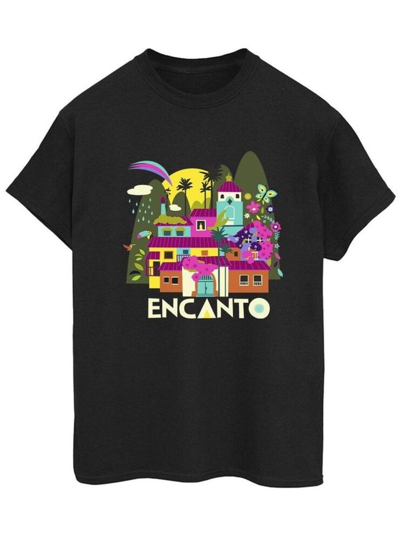 Disney - T-shirt ENCANTO MANY HOUSES Noir - Kiabi