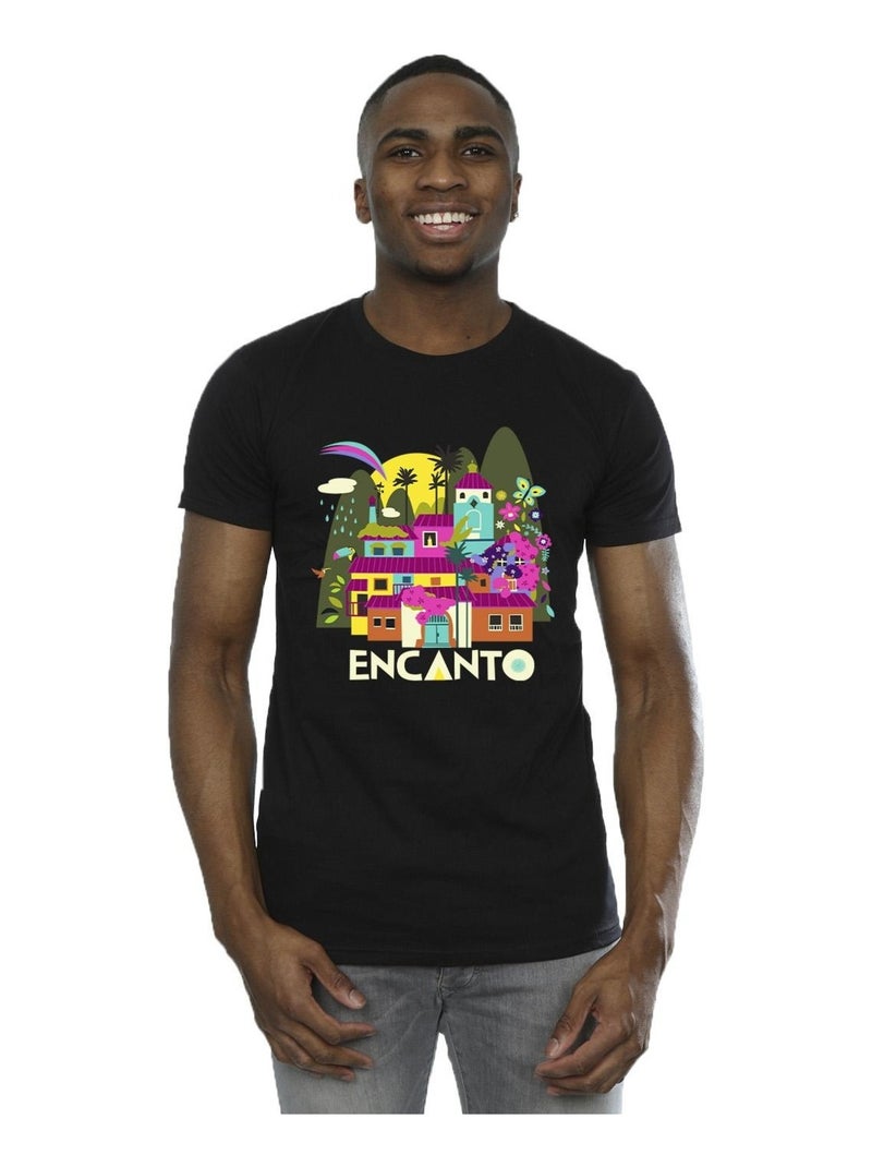 Disney - T-shirt ENCANTO MANY HOUSES Noir - Kiabi