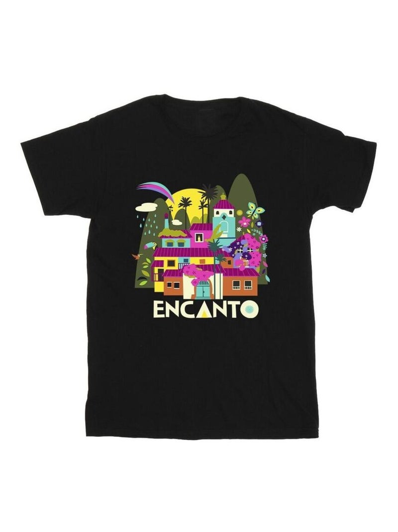 Disney - T-shirt ENCANTO MANY HOUSES Noir - Kiabi