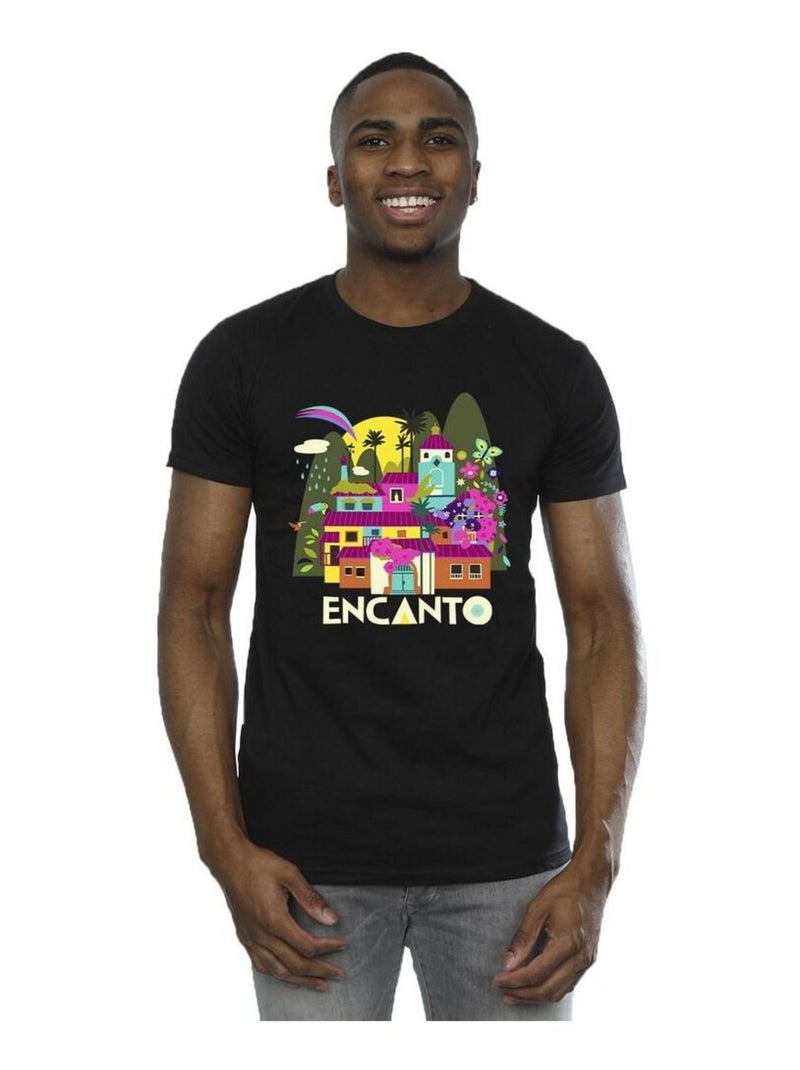Disney - T-shirt ENCANTO MANY HOUSES Noir - Kiabi