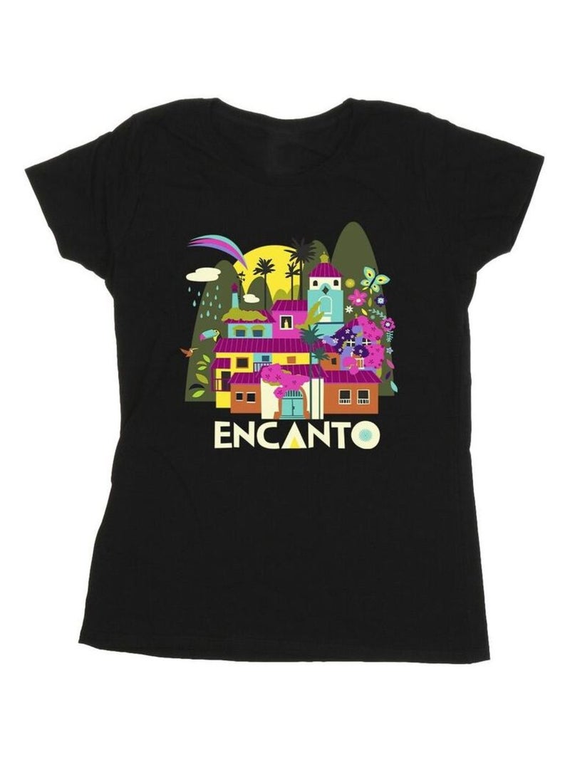 Disney - T-shirt ENCANTO MANY HOUSES Noir - Kiabi
