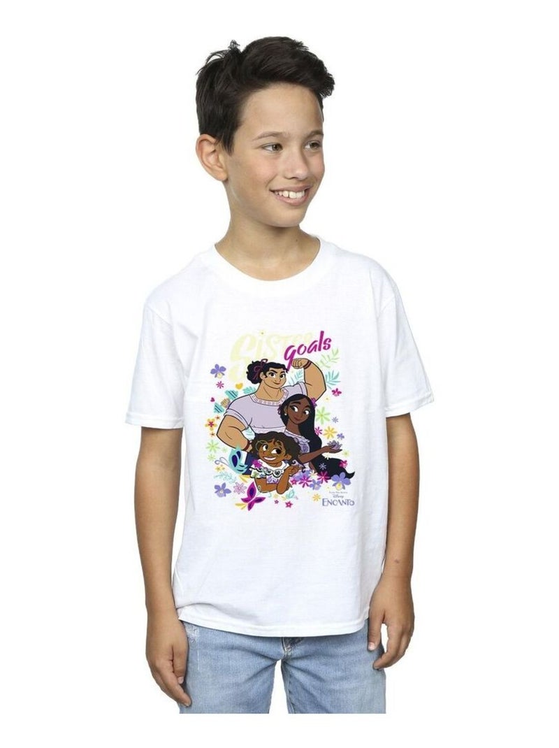 Disney - T-shirt ENCANTO SISTER GOALS Blanc - Kiabi