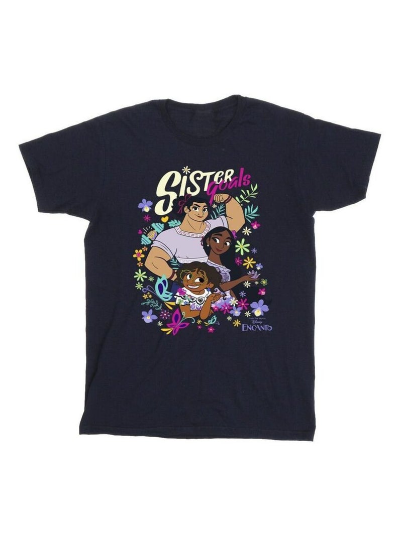 Disney - T-shirt ENCANTO SISTER GOALS Bleu marine - Kiabi