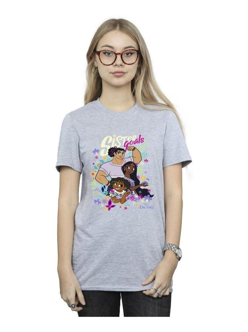 Disney - T-shirt ENCANTO SISTER GOALS Gris chiné - Kiabi
