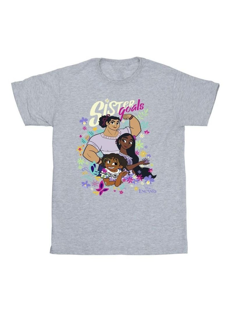 Disney - T-shirt ENCANTO SISTER GOALS Gris chiné - Kiabi