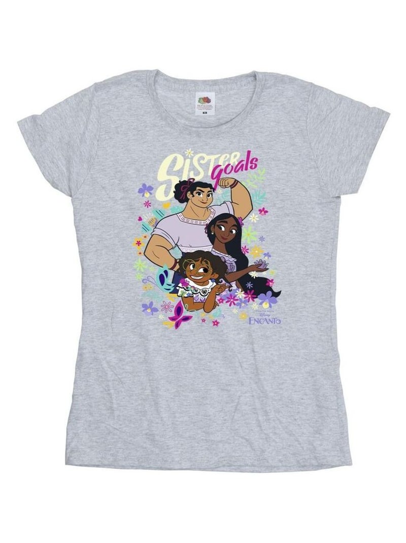 Disney - T-shirt ENCANTO SISTER GOALS Gris chiné - Kiabi