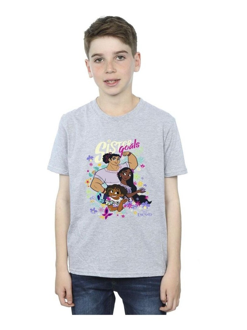Disney - T-shirt ENCANTO SISTER GOALS Gris chiné - Kiabi