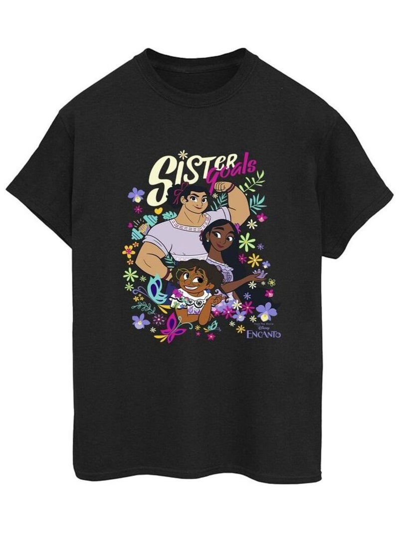 Disney - T-shirt ENCANTO SISTER GOALS Noir - Kiabi
