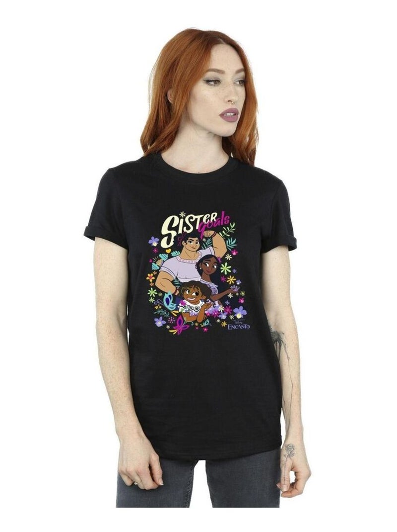 Disney - T-shirt ENCANTO SISTER GOALS Noir - Kiabi