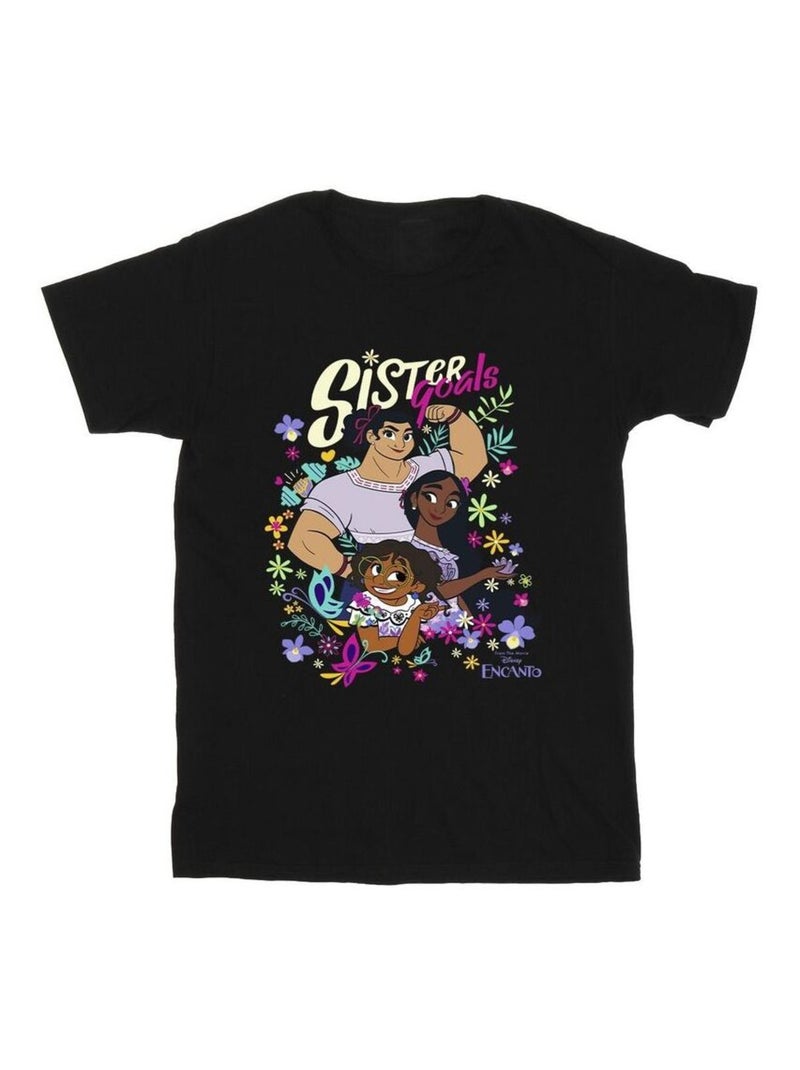 Disney - T-shirt ENCANTO SISTER GOALS Noir - Kiabi