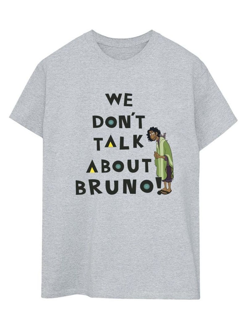 Disney - T-shirt ENCANTO WE DONT TALK ABOUT BRUNO Gris chiné - Kiabi