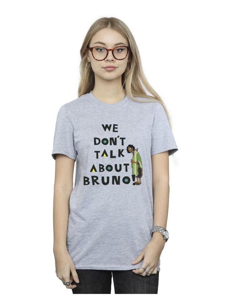Disney - T-shirt ENCANTO WE DONT TALK ABOUT BRUNO Gris chiné - Kiabi