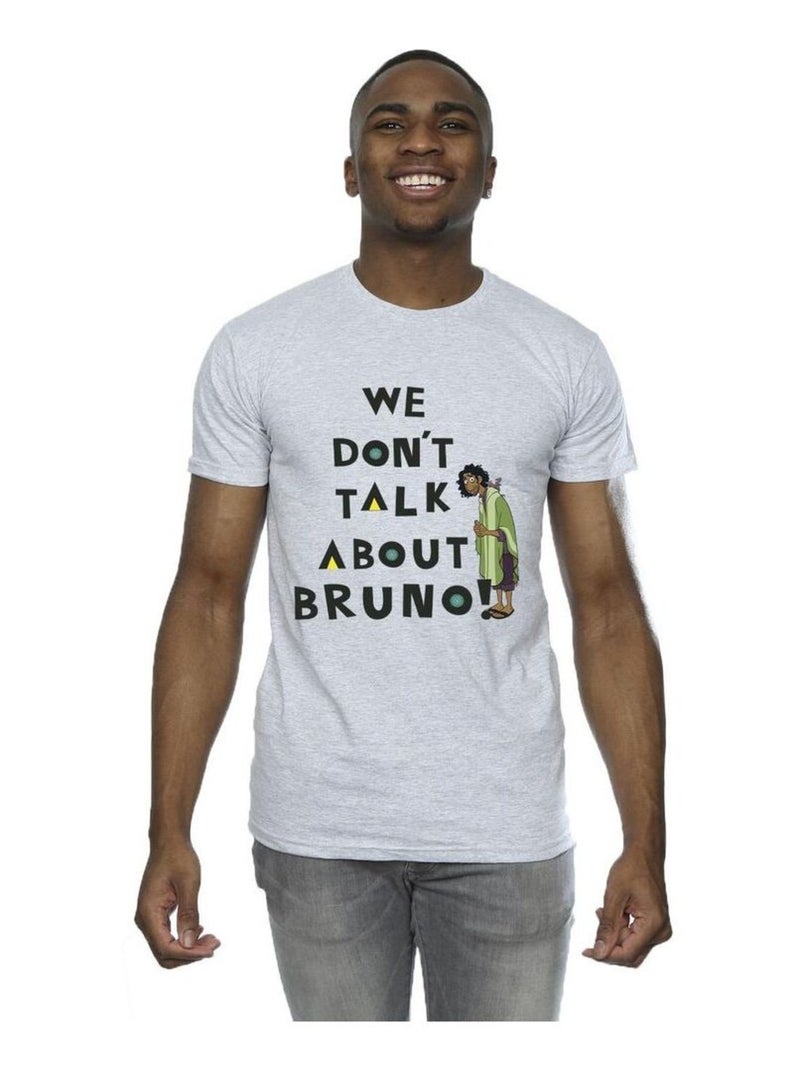 Disney - T-shirt ENCANTO WE DONT TALK ABOUT BRUNO Gris chiné - Kiabi