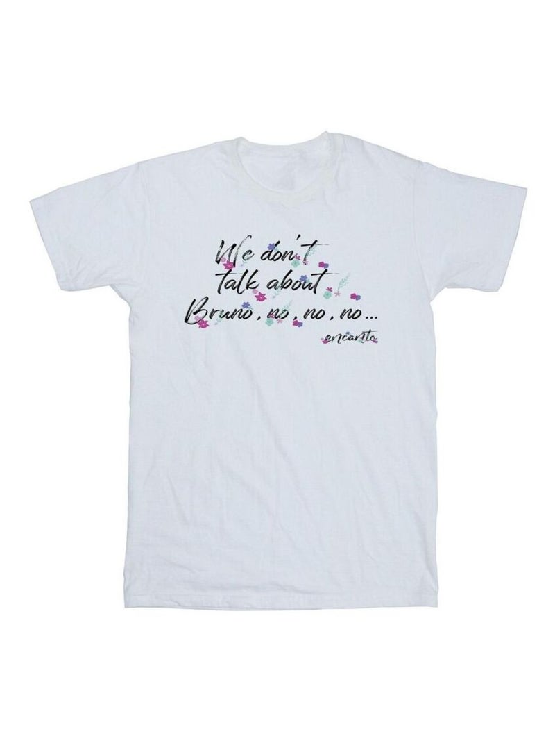 Disney - T-shirt ENCANTO WE DONT TALK ABOUT BRUNO NO NO Blanc - Kiabi