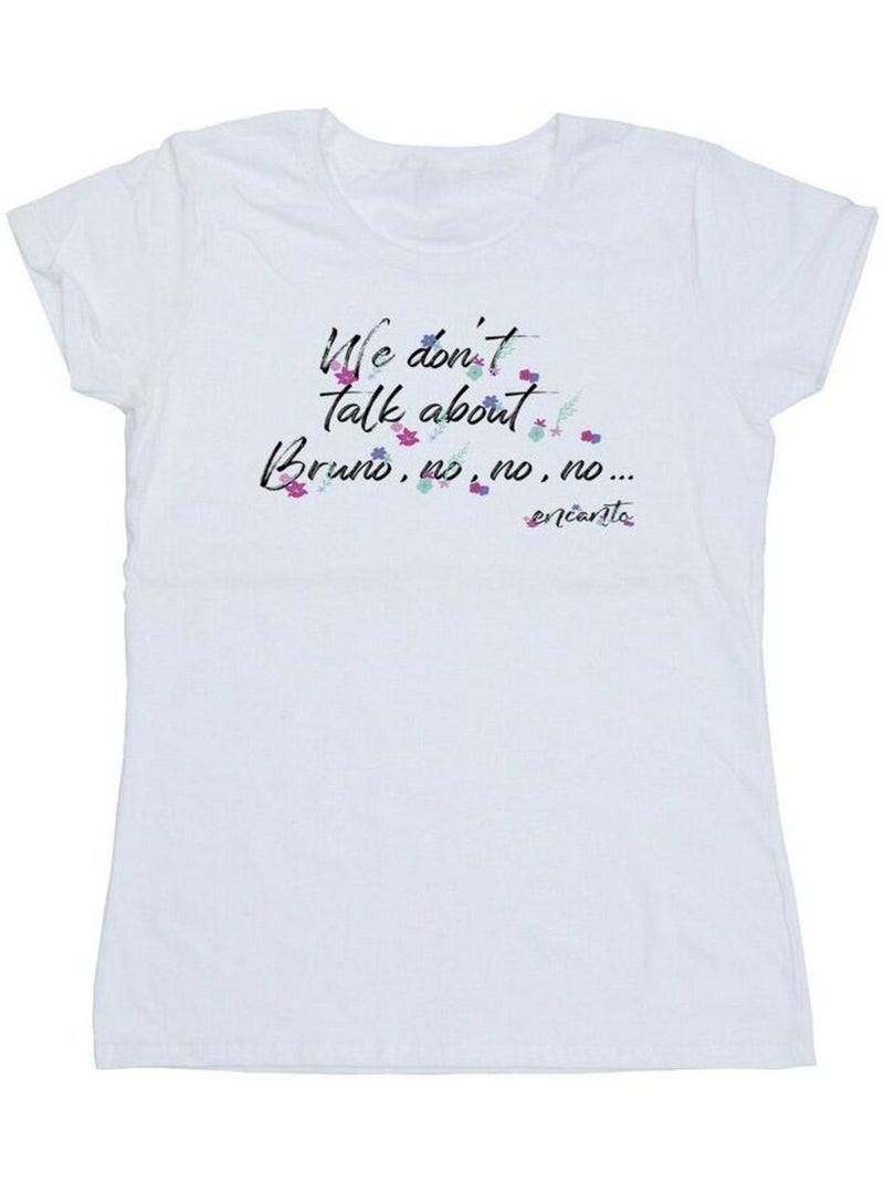 Disney - T-shirt ENCANTO WE DONT TALK ABOUT BRUNO NO NO Blanc - Kiabi