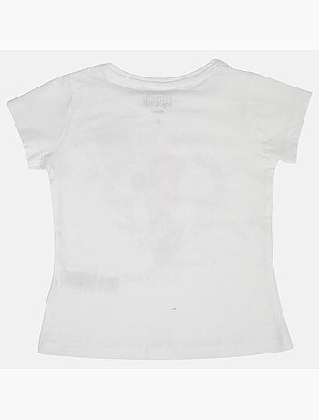 Disney - T-shirt enfant manches courtes blanc motif personnage